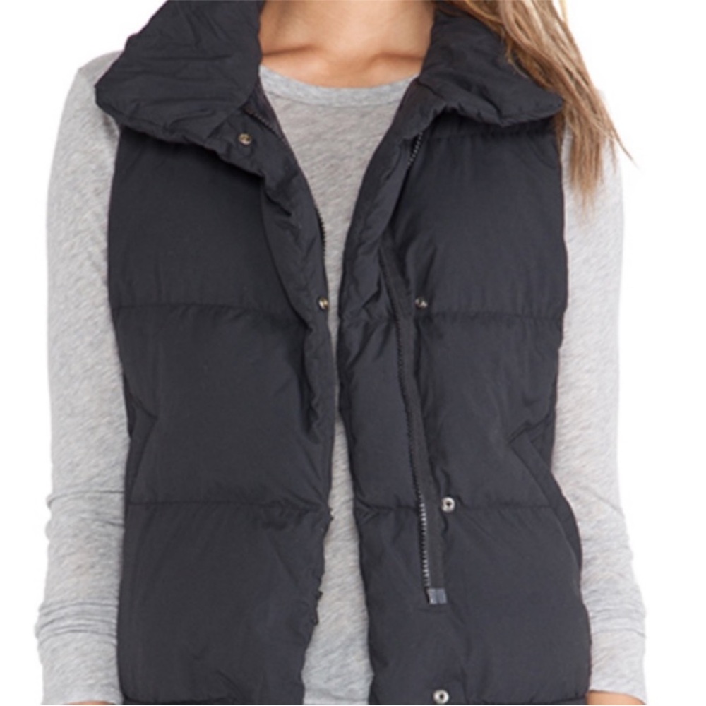James Perse Y/osemite Black Duck Down Puffer Insulated Vest Size 1/Small WNP2776